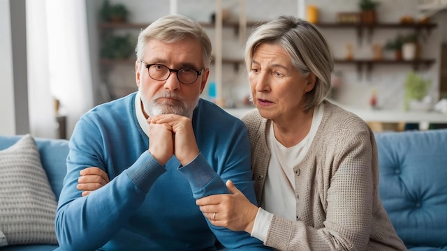 Older couple with retirement regrets
